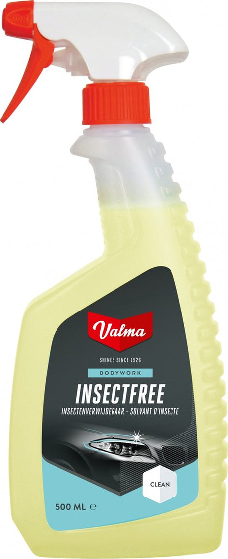 Valma insektfri - effektiv insektfjernelse - til brug på plast, glas, lak og krom - sikker til polycarbonat forlygter - nem at bruge - 500ml