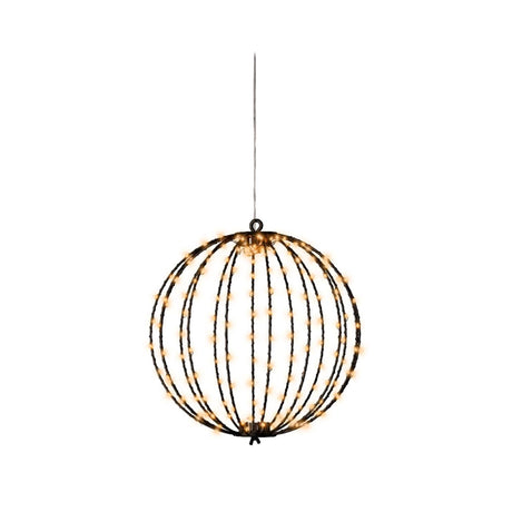 Lumineo pære 192LED metal med timer ø28cm
