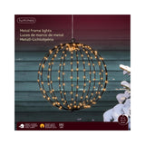 Lumineo pære 192LED metal med timer ø28cm