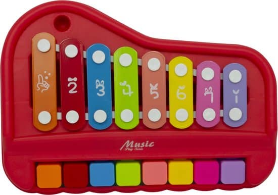 Intro musik xylofon med klaver rød