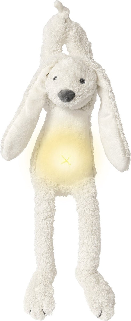 Glad hest kanin Richie natlampe med beroligende lyde 34cm - hvid - baby gave
