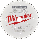 Milwaukee tilbehør rundsavklinge p b 165x20x2.2x48atb - 4932471295