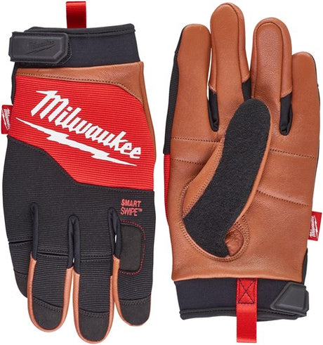Milwaukee tilbehør hybrid læder arbejdshandsker - xl 10 | 1 par - 4932471914