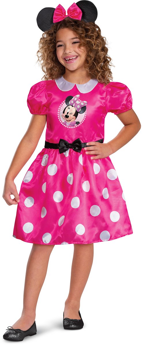 Forklædning disney pink minnie mouse basic plus børnekostume m (7-8 år)