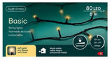 Lumineo julelys basic 80led udendørs 6m champagne