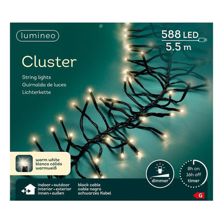Lumineo julelys klynge varm-hvid 588LED