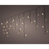 Lumineo LED istap belysning 259LED 1100cm 8 funktion glimt effekt 8 timers timer sort blød guld udendørs