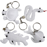 Kreativ virksomhed https: www.cchobby.nl-textile-figures-with-keychain-size-4-8-cm-white-4-piece-1-box