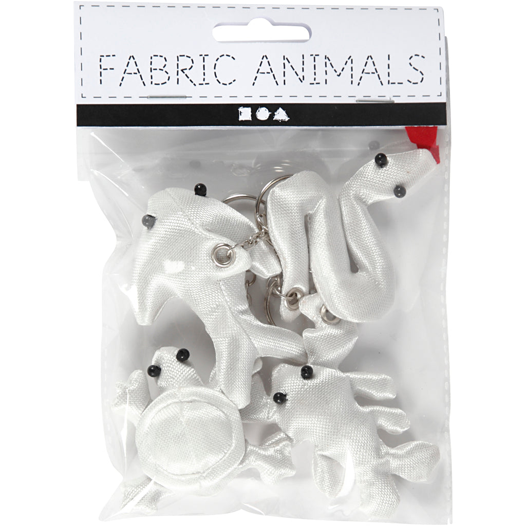 Kreativ virksomhed https: www.cchobby.nl-textile-figures-with-keychain-size-4-8-cm-white-4-piece-1-box