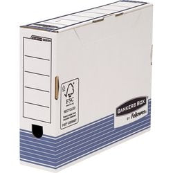 Overførselsarkivboks fellowes prima 26,5x8,5x32,7cm blå