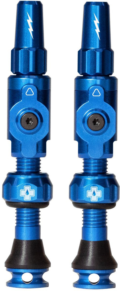 Muc-off tubeless ventil big bore lite mellemblå fransk presta ventil 35mm
