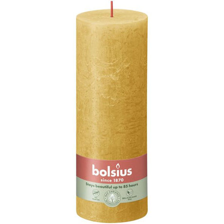 Bolsius rustik søjlelys honninggul ø68x190 mm 85 timer (4 stk.)