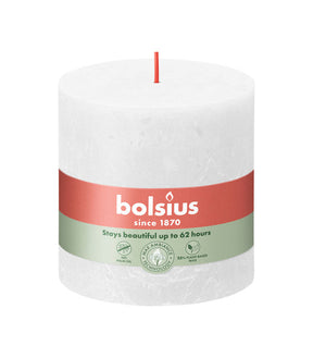 Bolsius rustik søjlelys uklar hvid ø100x100 mm 62 timer (3 stk)