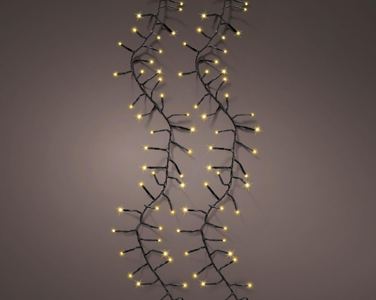 Lumineo julelys excel glimt 10 meter 648 lamper champagne