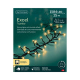 Lumineo julelys excel glimt 25 meter 1584 lamper champagne