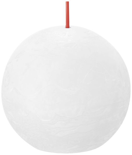 Bolsius rustikt kuglelys uklar hvid ø76 mm 25 timer (6 stk.)