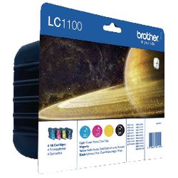Blækpatron Brother lc-1100hyvalbp sort og 3-farvet