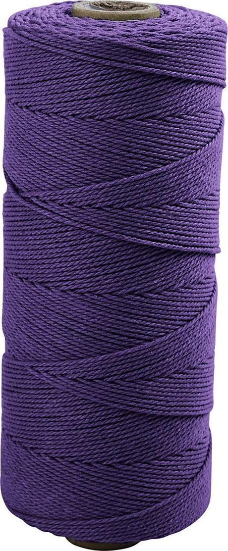 Creativ company makramésnor, l: 315 m, tykkelse 1 mm, tynd kvalitet 12 12, violet, 220 gr 1 kugle