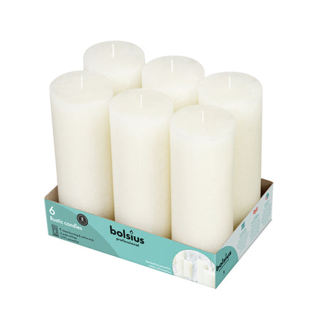 Bolsius professional stompkaars 190 68mm 65 branduren zacht paarl (6x)