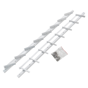 Mack 1074596 - multiflex skodder 96 cm rustfrit stål hvidlakeret | 2 stk