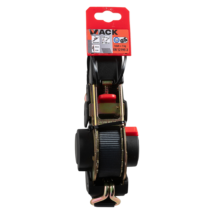 Mack 1072411 - automatisk tilbagetrækkelig spændingsrem 25mm - 3,5m | 3 stk