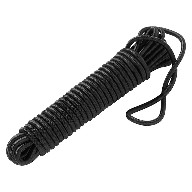 Mack 1072120 - elastisk reb sort tråd 8mm 10m | 5 stk