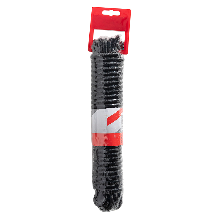 Mack 1072120 - elastisk reb sort tråd 8mm 10m | 5 stk