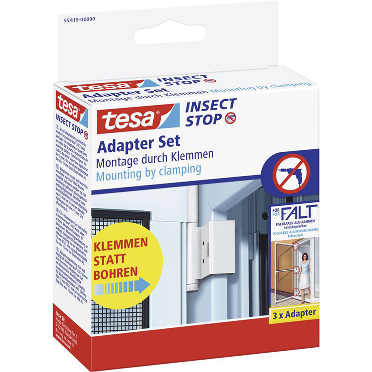 Tesa 1074282 - adapter falt dørsystem hvid | 1 stk