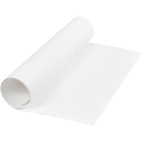 Creativ company imiteret læderpapir, b: 50 cm, ensfarvet, 350 gr, hvid, 1 m 1 rulle