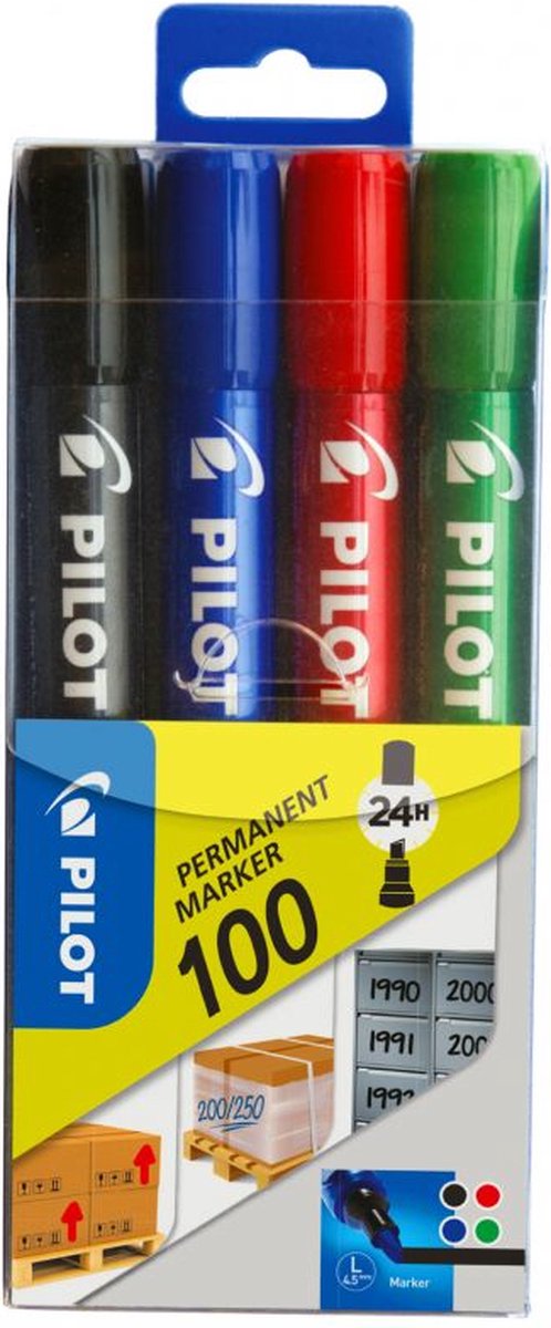Pilot perm markør 100 røv 4x