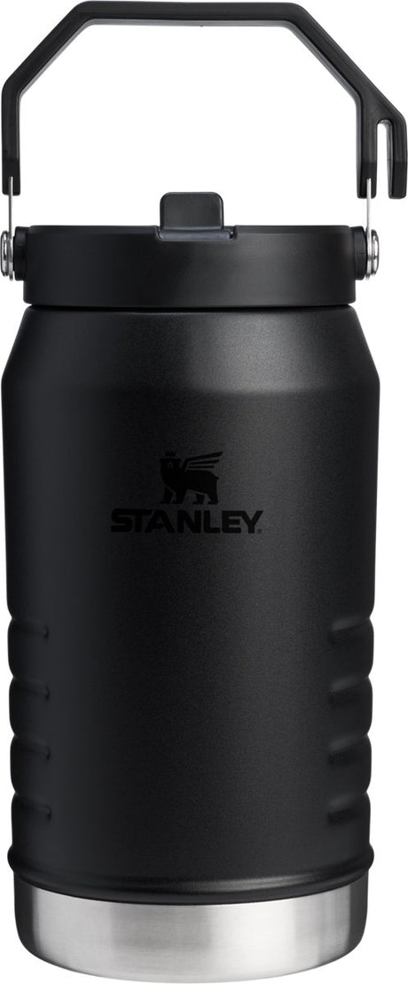 Stanley flip sugerør 2.0 vandflaske med sugerør 1,9 l - 20 timer kold - 4 dage kold med is - drikkedunk i rustfrit stål - BPA fri - lækagesikker - tåler opvaskemaskine - sort