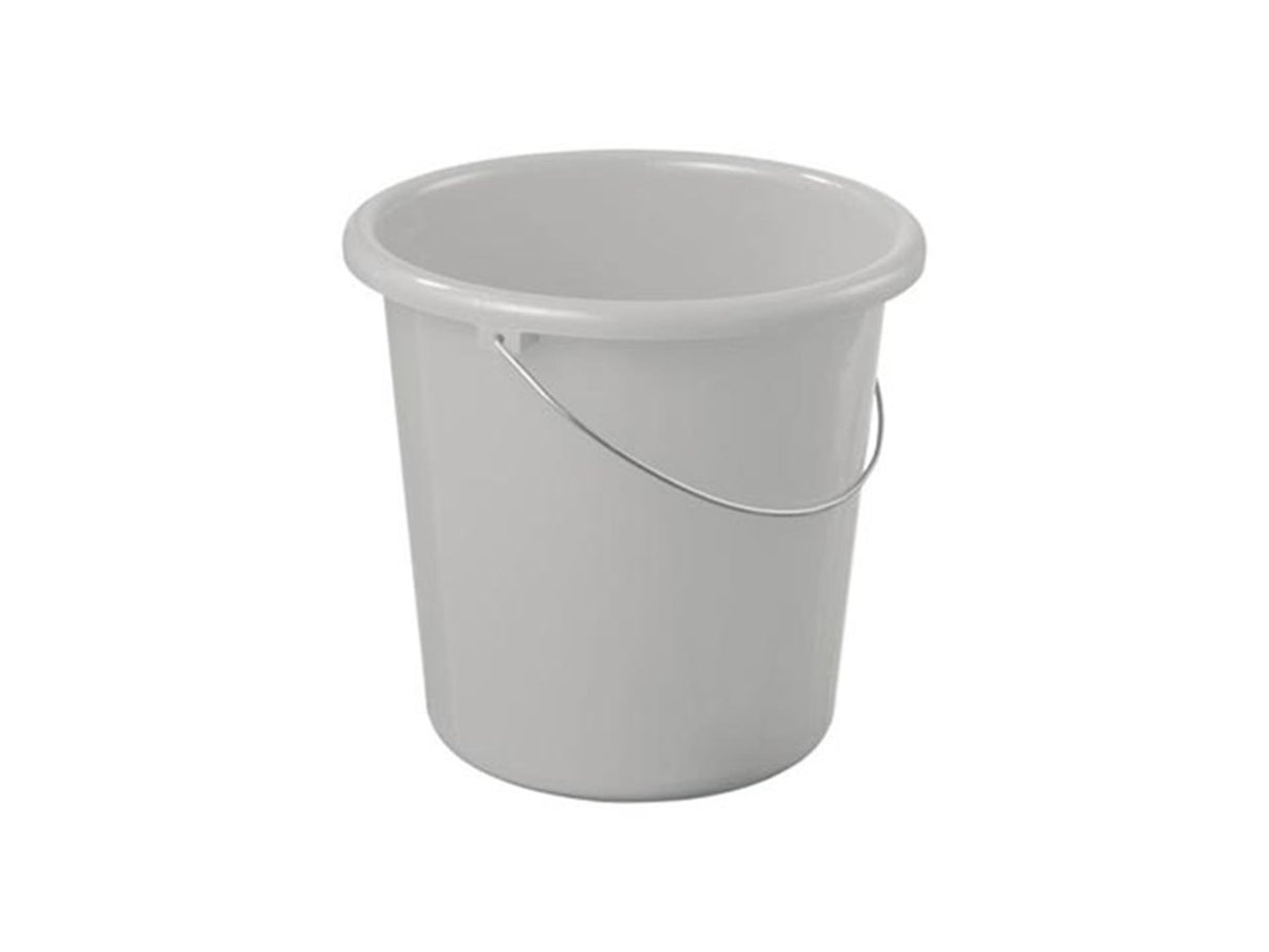 Soltøj basic spand10 liter sølv diameter 28x25,8cm plast