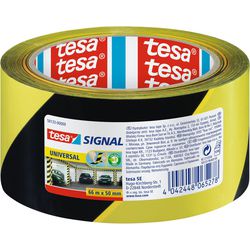 Gulvmarkeringstape tesapack 66mx50mm gul sort
