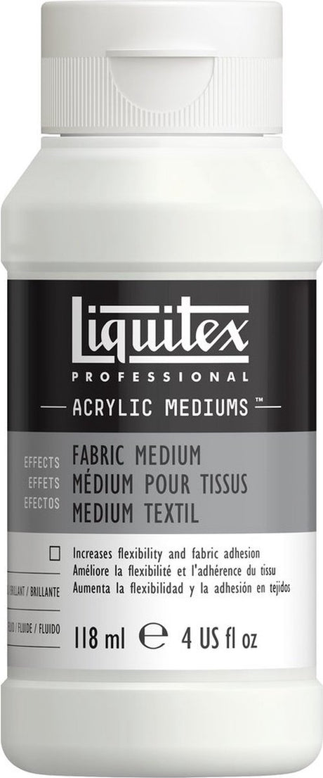 Liquitex 126804 professionelt stof medium 118ml – akryl medium til tekstiler, fleksible og holdbare farver