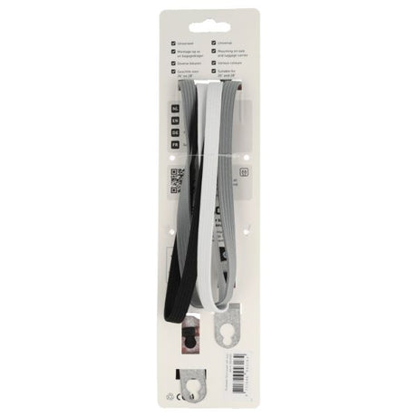 Simson trio ringbind 71cm sort hvid grå