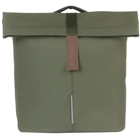 Basil dobbelt cykeltaske city mik 28 - 32 liter - mosgrøn