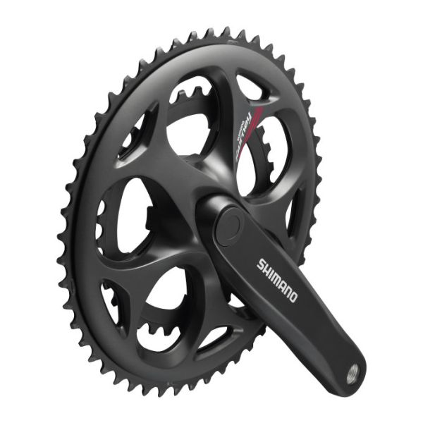 Shimano kranksæt 7 8 speed tourney fc-a070 compact 170 50-34t firkantet aksel - sort