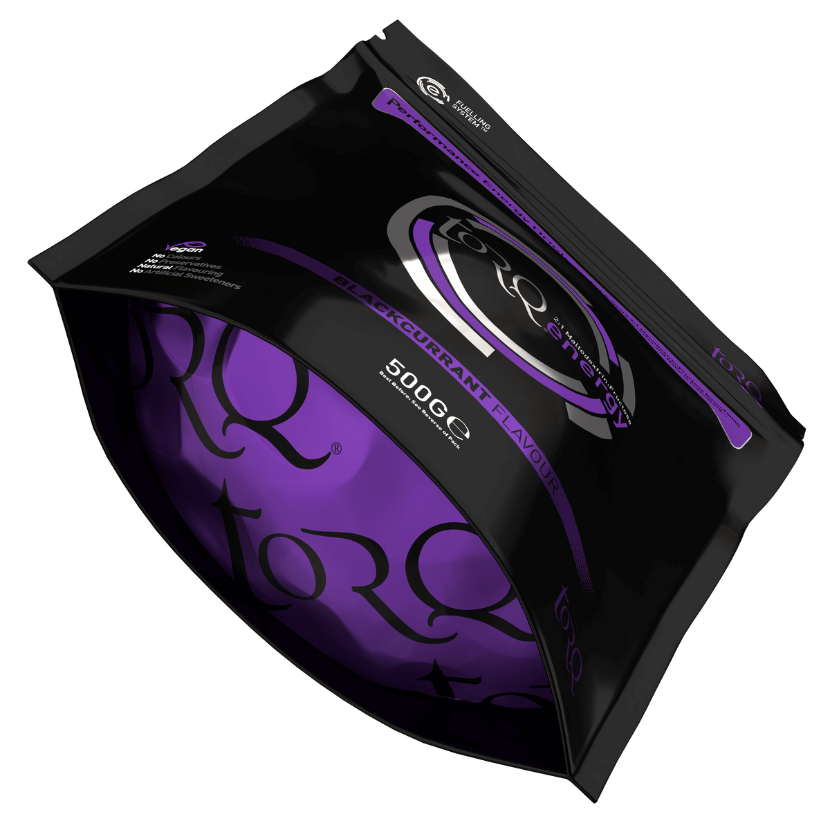 Torq 1:1 energiedrank zwarte bes 500g zakje - 500002