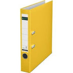 Ordner leitz 1015 plastik bredde 5,2cm gul indstik label greb hul
