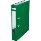 Ordner leitz 1015 plastik bredde 5,2cm grøn indstik label greb hul
