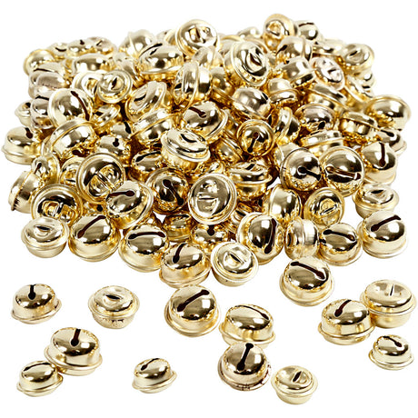 Creativ firmaklokker, d 13+15+17 mm, guld, 220 div 1 æske