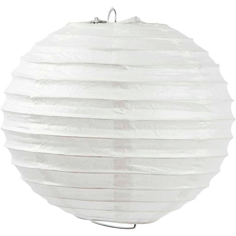 Creativ company rispapirlampe, rund, d 20 cm, hvid, 1 stk