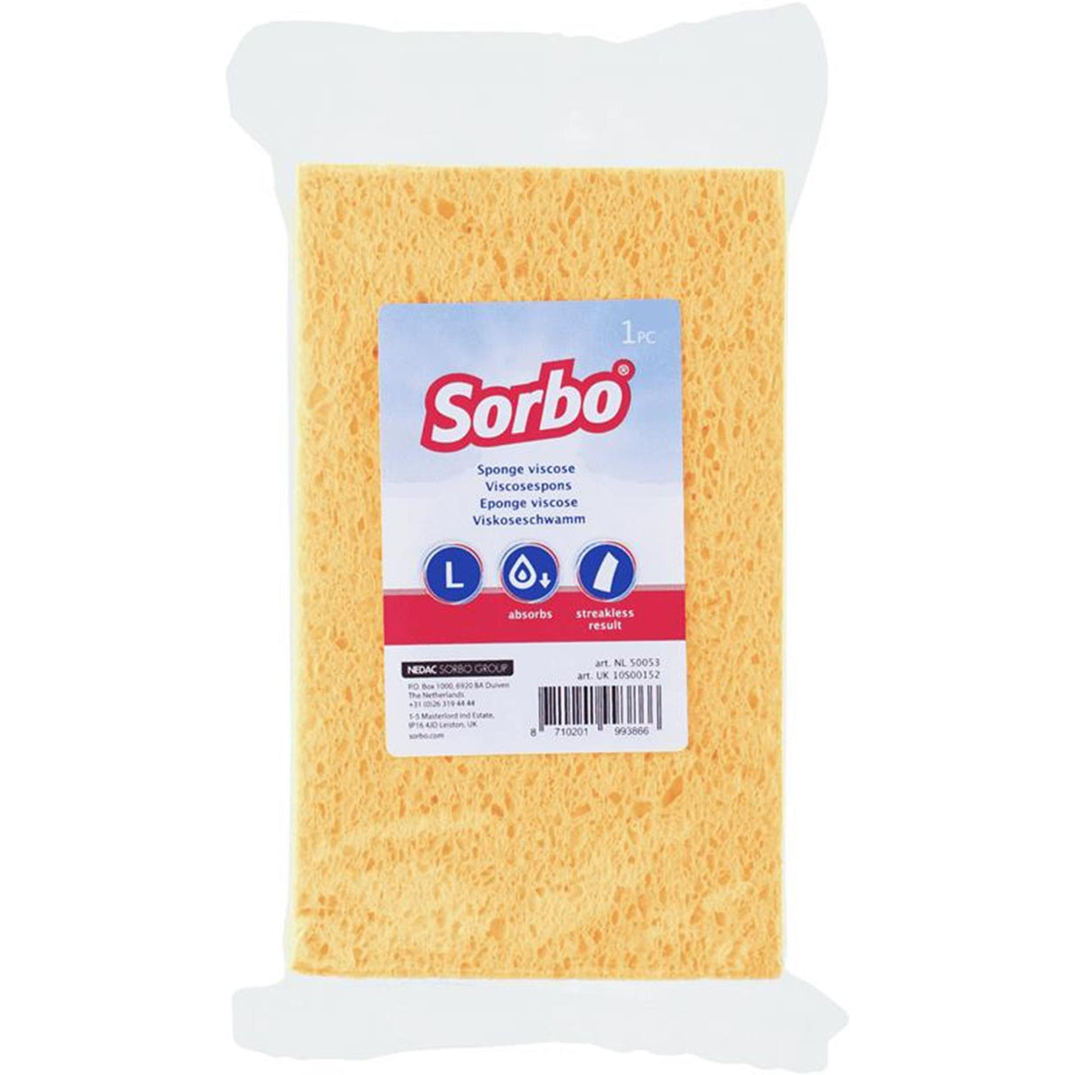 Sorbo svamp viskose stor 16,5x10x4cm