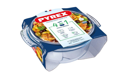 Pyrex dækskål 3,75l rund klassisk