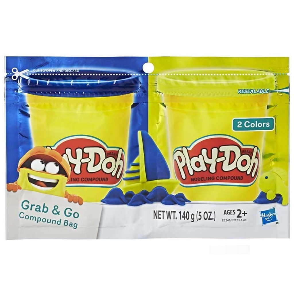 Play-doh grab and go sammensat taske + 2 farver ler