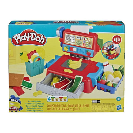 Play-doh kasseapparat + 4 krukker ler + lyd