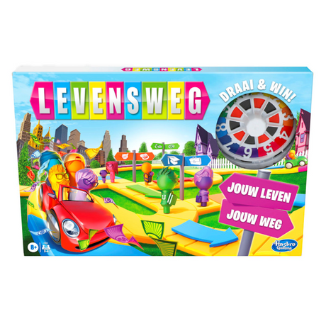 Hasbro livssti - familiebrætspil for 2 til 4 spillere - indendørs spil for børn fra 8 år - pinde i 6 farver
