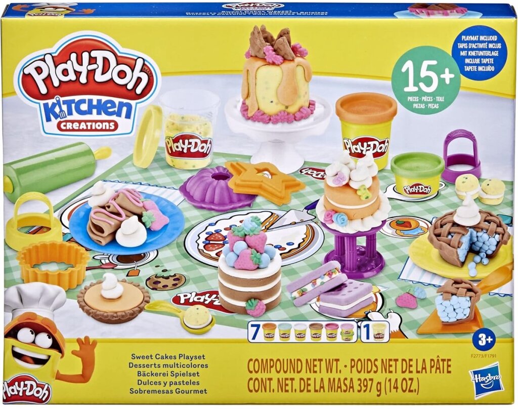 Play-doh køkkenkreationer søde kager legesæt 3+