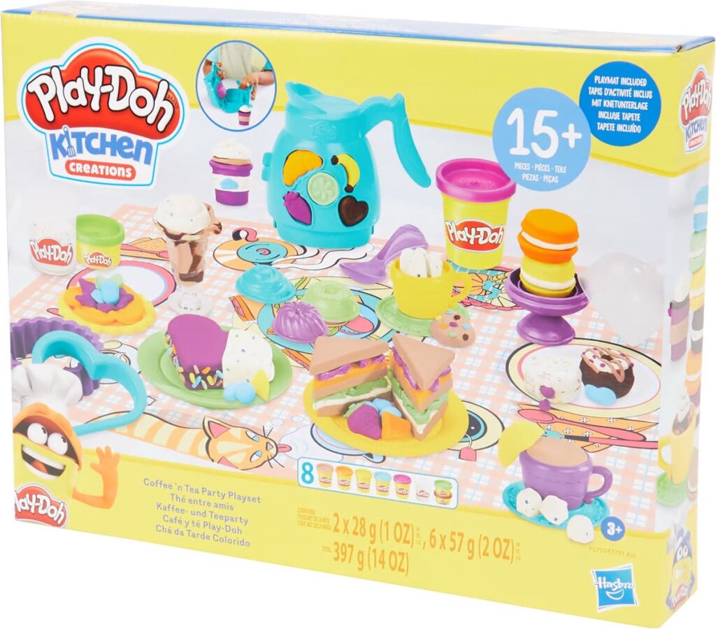 Play-doh køkken kreationer kaffe og te selskab legesæt 3+