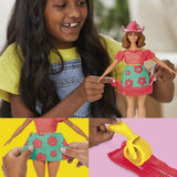 Play-doh sæt barbie blomster og frynser - lav dukketøj - modellervoks